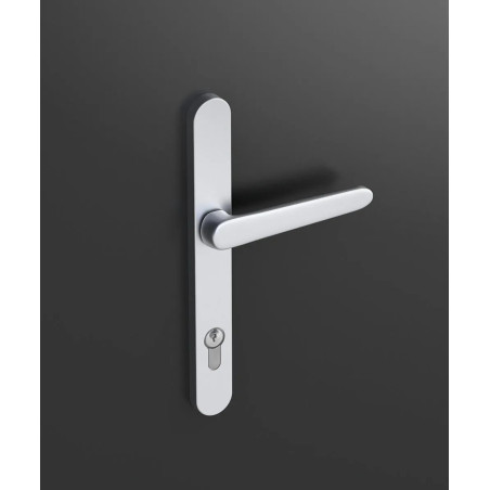 poignée plate de la porte d'entrée (pour volet) argente